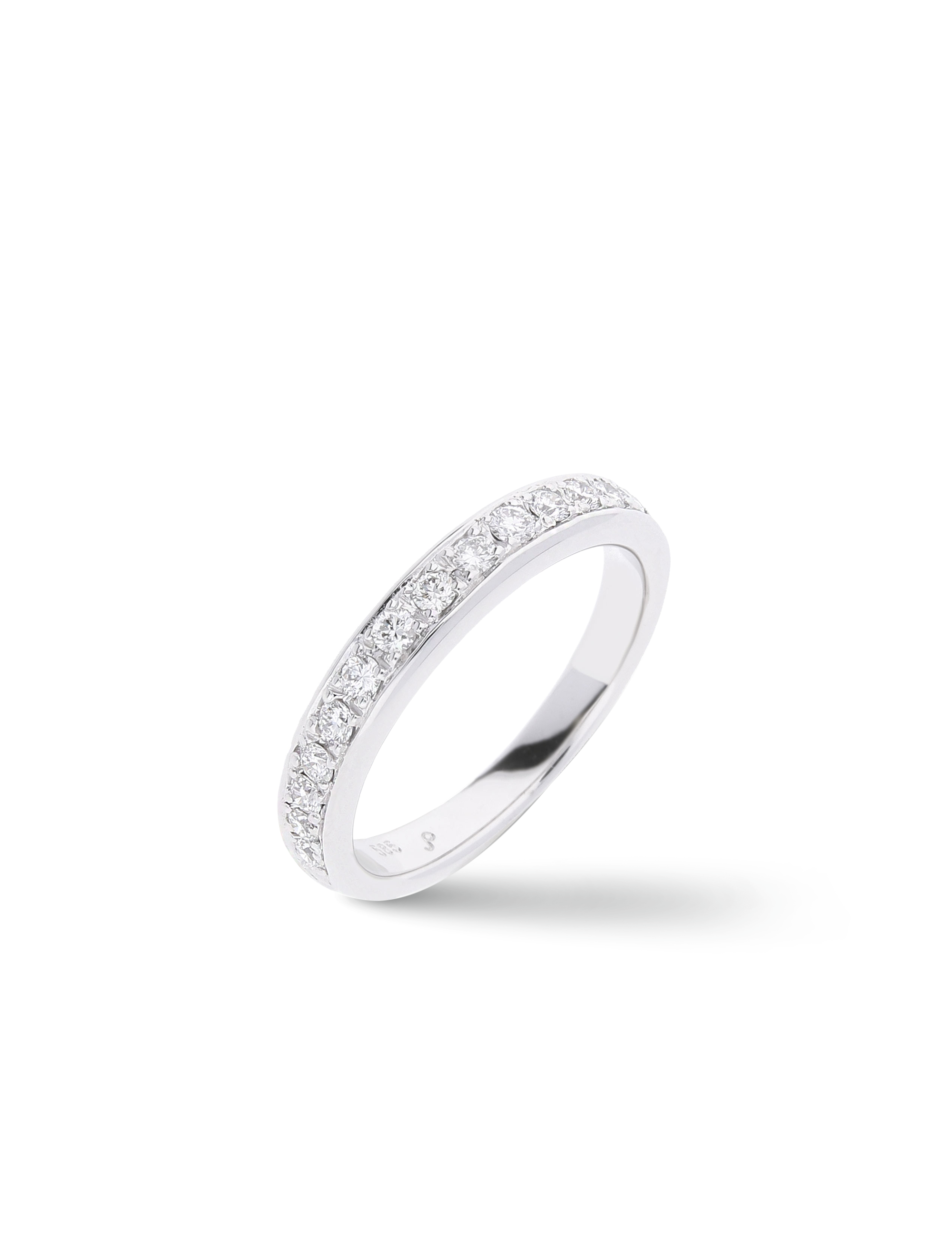 Premium Ring, 585/- Weißgold mit Diamanten 0,45 Karat